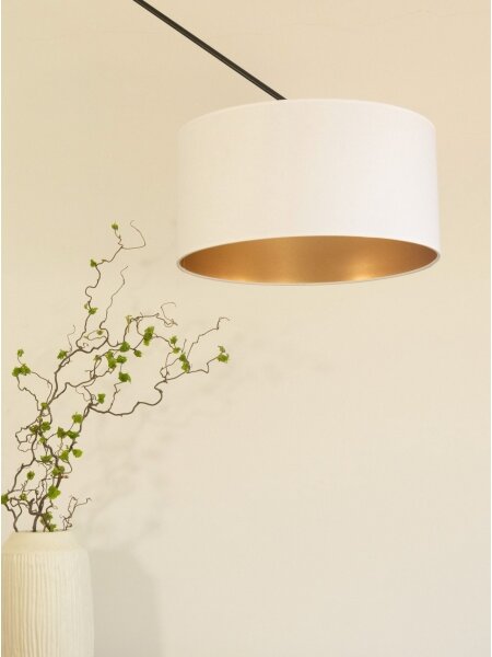 LED Nastavitelný lustr na tyči GORTA 1xE27/60W/230V bílá/zlatá