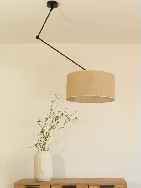 LED Nastavitelný lustr na tyči GORTA 1xE27/60W/230V juta