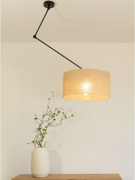 LED Nastavitelný lustr na tyči GORTA 1xE27/60W/230V juta