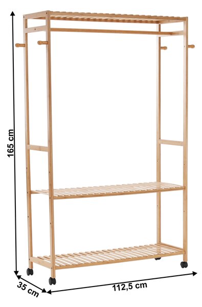 Praktický šatní organizér Melar, bambus