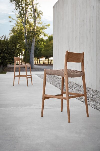 Gloster Barová židle Lima, Gloster, 54x55x102 cm, teak, bez sedáku