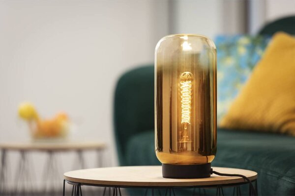 BIG WHITE SLV PANTILO SLIM stolní lampa, válcová, 1 x max. 15 W E27, zlatá 1010347