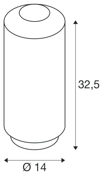 BIG WHITE SLV PANTILO SLIM stolní lampa, válcová, 1 x max. 15 W E27, chrom 1010345