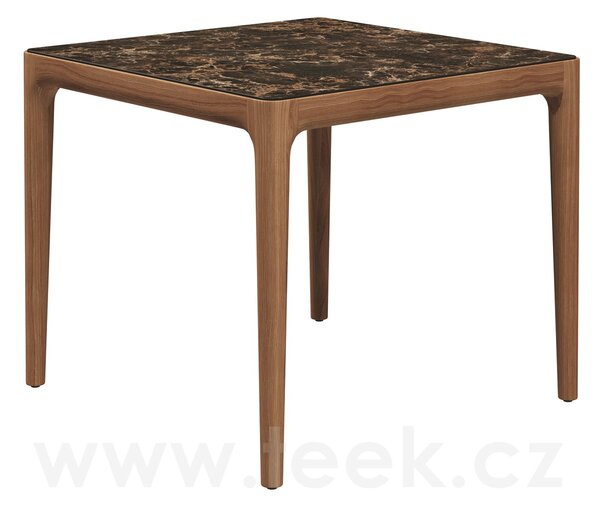 Gloster Jídelní stůl Lima, Gloster, čtvercový 87x87x74,5 cm, rám teak, deska keramika dekor Nero