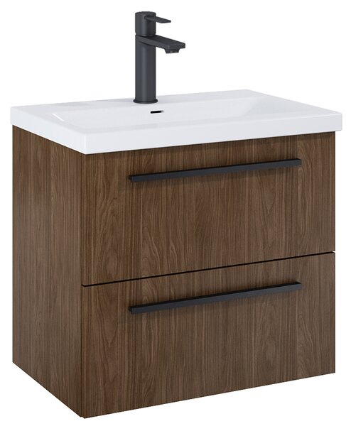 Roca Kwadro skříňka 60x38.4x53 cm pod umyvadlo závěsná ořechová A857969540