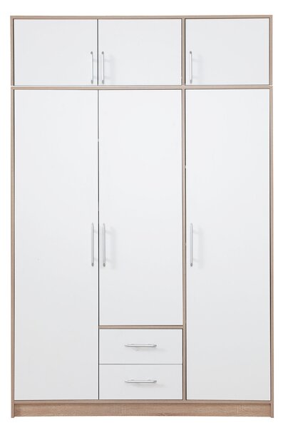 SMART sb | šatní skříň SR2 + nástavec SRN2 | 150 cm | sonoma/bílá