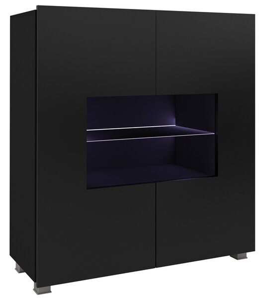 CALABRINI c | komoda K2D | 100 cm | černá lesk