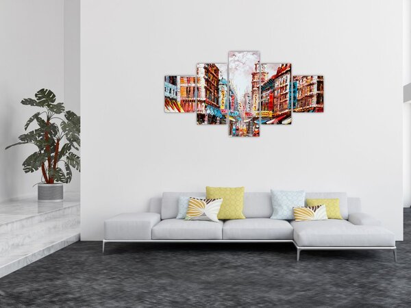 Obraz - Hong Kong, olejomalba (125x70 cm)