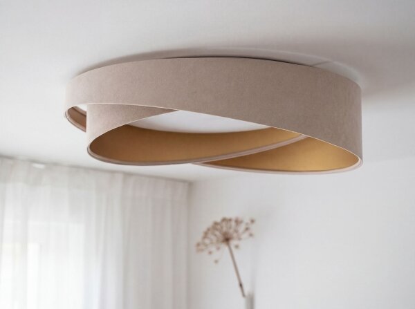 LED Stropní svítidlo GALAXY MODERN LED/24W/230V pr. 55 cm béžová/zlatá