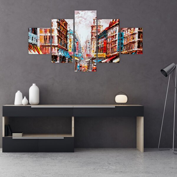 Obraz - Hong Kong, olejomalba (125x70 cm)