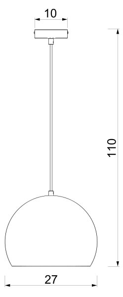 Lustr na lanku SOOL 1xE27/15W/230V pr. 27 cm černá