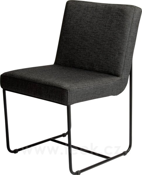 Stern Jídelní židle Mia, Stern, 48x60x83 cm, rám lakovaná nerezová ocel black matt, polstrování venkovní látka barva silk black, rychleschnoucí výplň