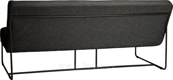 Stern 2-místná pohovka bez područek Mia, Stern, 160x80x74 cm, rám lakovaná nerezová ocel black matt, polstrování venkovní látka barva silk black, rychleschnoucí výplň, včetně krycí plachty