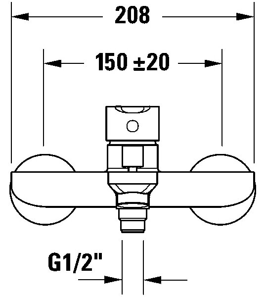 Duravit DC5230001046 - Vanová baterie D-CODE matná černá