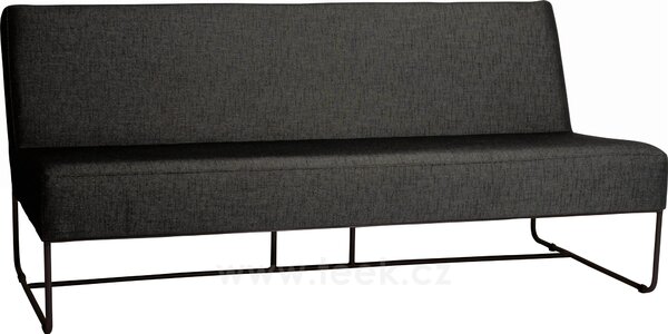 Stern 2-místná pohovka bez područek Mia, Stern, 160x80x74 cm, rám lakovaná nerezová ocel black matt, polstrování venkovní látka barva silk black, rychleschnoucí výplň, včetně krycí plachty