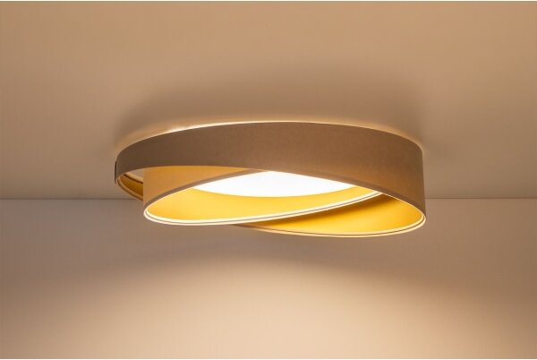 LED Stropní svítidlo GALAXY MODERN LED/24W/230V pr. 55 cm béžová/bílá/zlatá