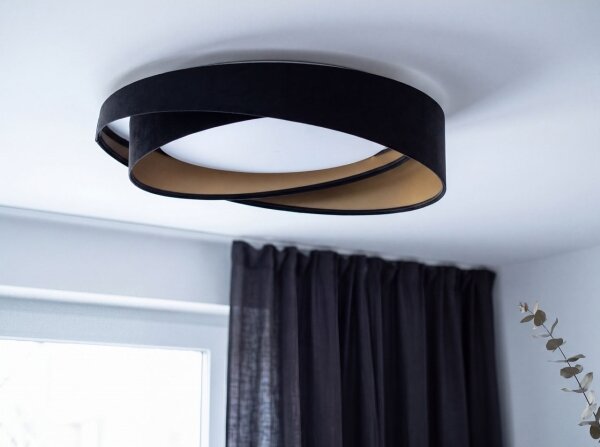 LED Stropní svítidlo GALAXY MODERN LED/24W/230V pr. 55 cm černá/zlatá