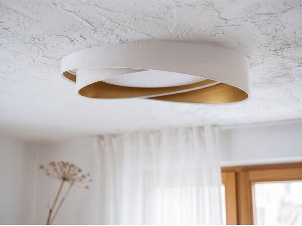 LED Stropní svítidlo GALAXY MODERN LED/24W/230V pr. 55 cm bílá/zlatá