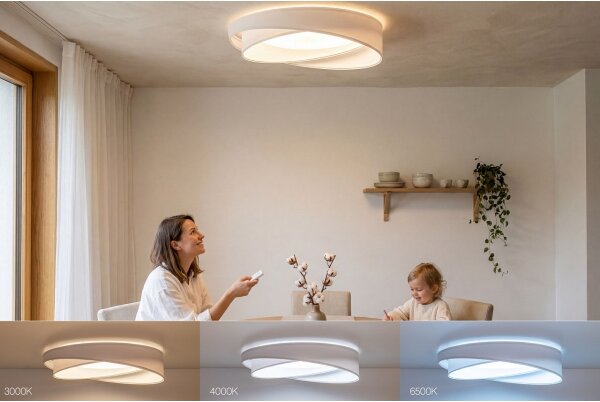 LED Stm. stropní svítidlo SM. GALAXY M. LED/24W/230V pr. 55 cm bílá + DO