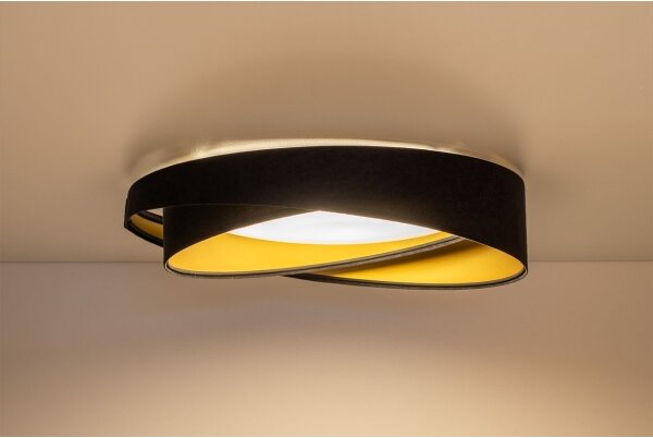 LED Stropní svítidlo GALAXY MODERN LED/24W/230V pr. 55 cm černá/zlatá
