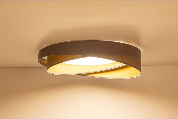 LED Stropní svítidlo GALAXY MODERN LED/24W/230V pr. 55 cm šedá/zlatá