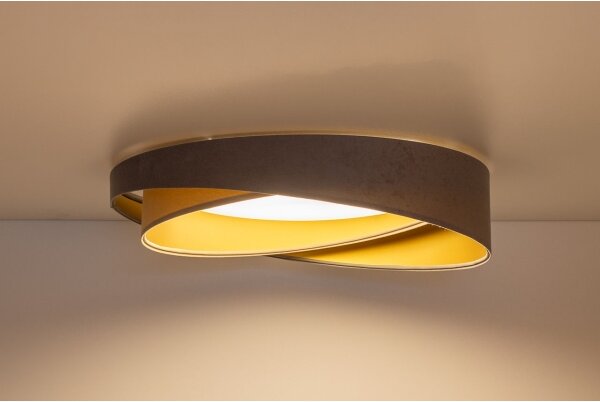 LED Stropní svítidlo GALAXY MODERN LED/24W/230V pr. 55 cm šedá/béžová/zlatá
