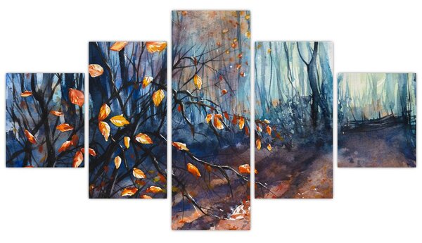 Obraz - Paprsky podzimního slunce (125x70 cm)