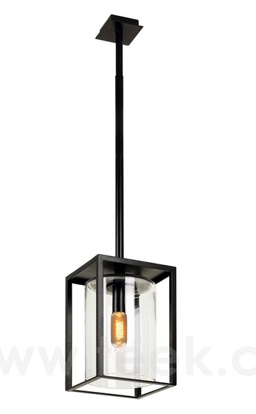 Royal Botania Venkovní závěsné světlo Dome Ceiling Short, Royal Botania, rám hliník anthracite, clear glass, 4 W, vč. LED žárovky