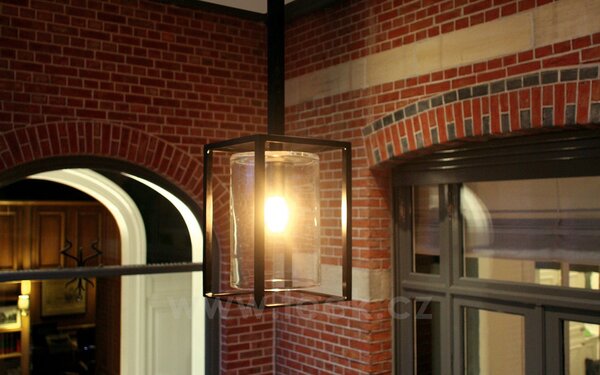 Royal Botania Venkovní závěsné světlo Dome Ceiling Short, Royal Botania, rám hliník anthracite, clear glass, 4 W, vč. LED žárovky