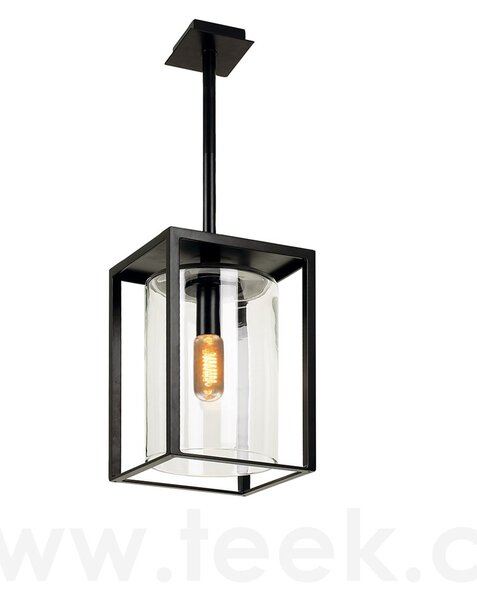 Royal Botania Venkovní závěsné světlo Dome Ceiling Short, Royal Botania, rám hliník anthracite, clear glass, 4 W, vč. LED žárovky