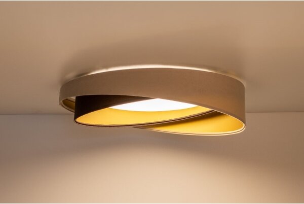 LED Stropní svítidlo GALAXY MODERN LED/24W/230V pr. 55 cm béžová/hnědá/zlatá