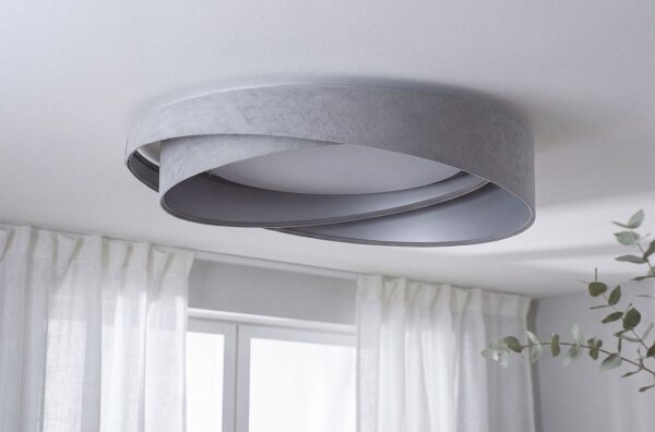 LED Stropní svítidlo GALAXY MODERN LED/24W/230V pr. 55 cm šedá/stříbrná