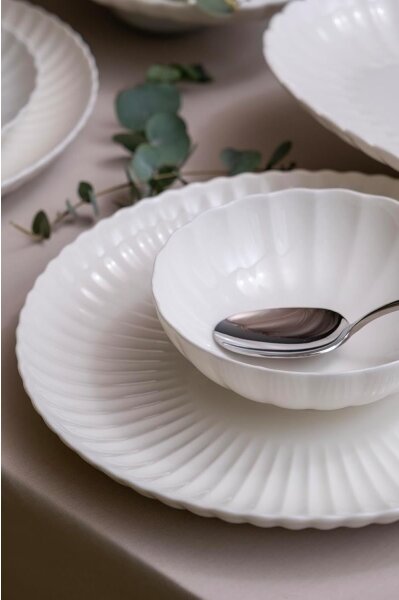 Jídelní sada 18 ks bílá/porcelán