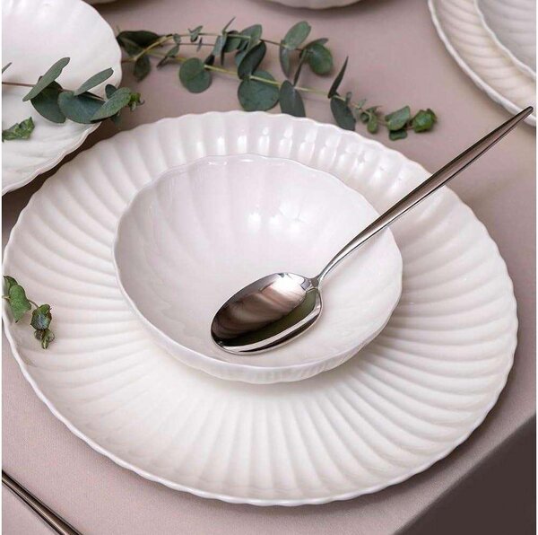 Jídelní sada 18 ks bílá/porcelán