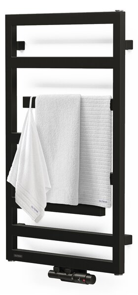 Oltens Flamma koupelnový radiátor designově 88x50 cm černá mat 55014300