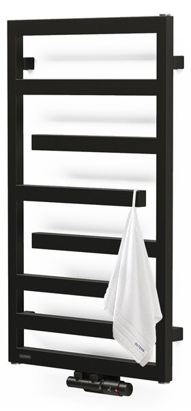 Oltens Flamma koupelnový radiátor designově 88x50 cm černá mat 55014300