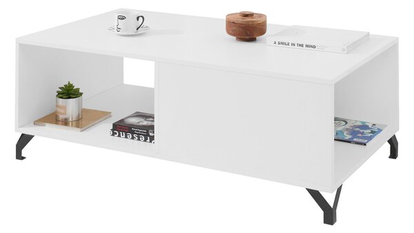 Obývací stěna BERGEN B | 7 dílů | 420 cm | bílá mat/bílá lesk