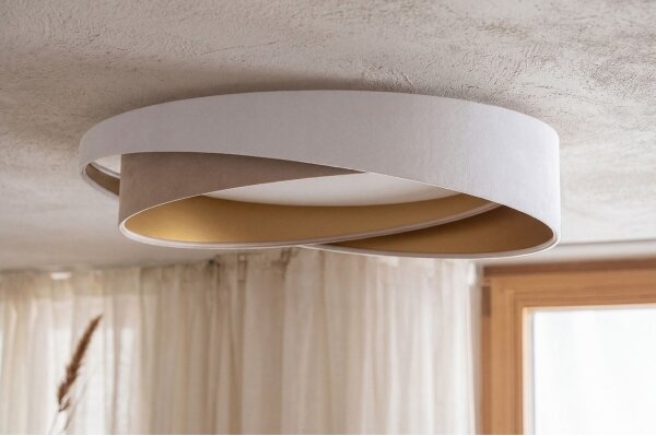 LED Stropní svítidlo GALAXY MODERN LED/24W/230V pr. 55 cm bílá/béžová/zlatá
