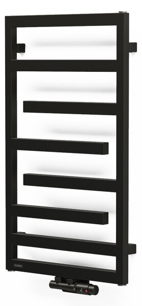 Oltens Flamma koupelnový radiátor designově 88x50 cm černá mat 55014300