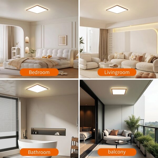 Brilagi - LED Koup. str. svít. ULTRA SLIM LED/24W/230V 42x42 cm rose gold IP54