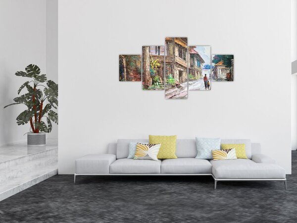 Obraz Filipínské vesnice, Asie (125x70 cm)