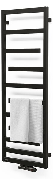 Oltens Flamma koupelnový radiátor designově 139x50 cm černá mat 55016300