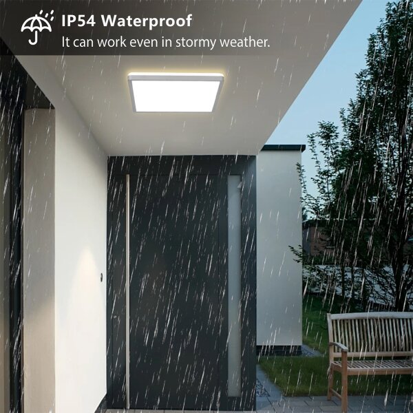 Brilagi - LED Koup. str. svít. ULTRA SLIM LED/24W/230V 42x42 cm stříbrná IP54
