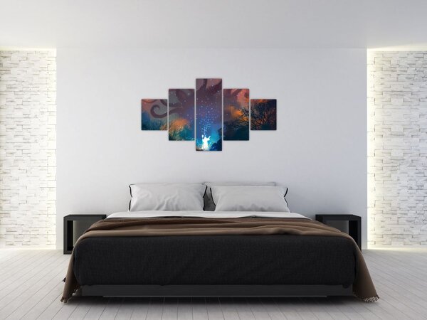 Obraz - Kouzlící čaroděj (125x70 cm)