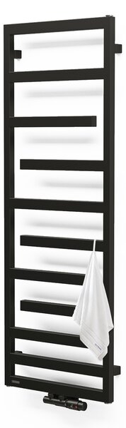 Oltens Flamma koupelnový radiátor designově 139x50 cm černá mat 55016300