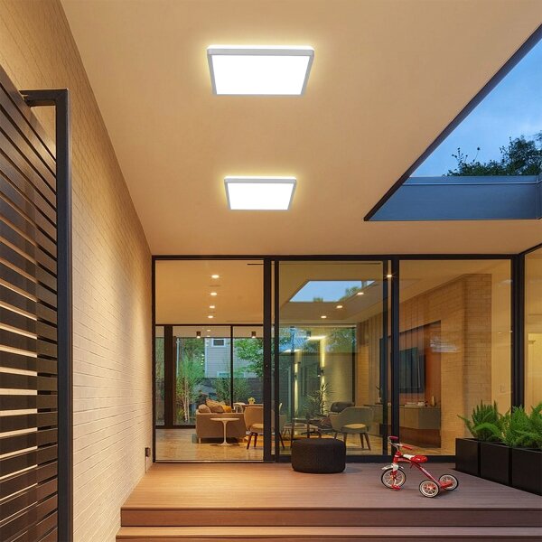 Brilagi - LED Koup. str. svít. ULTRA SLIM LED/24W/230V 42x42 cm stříbrná IP54