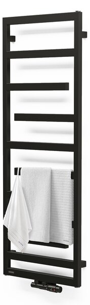 Oltens Flamma koupelnový radiátor designově 139x50 cm černá mat 55016300
