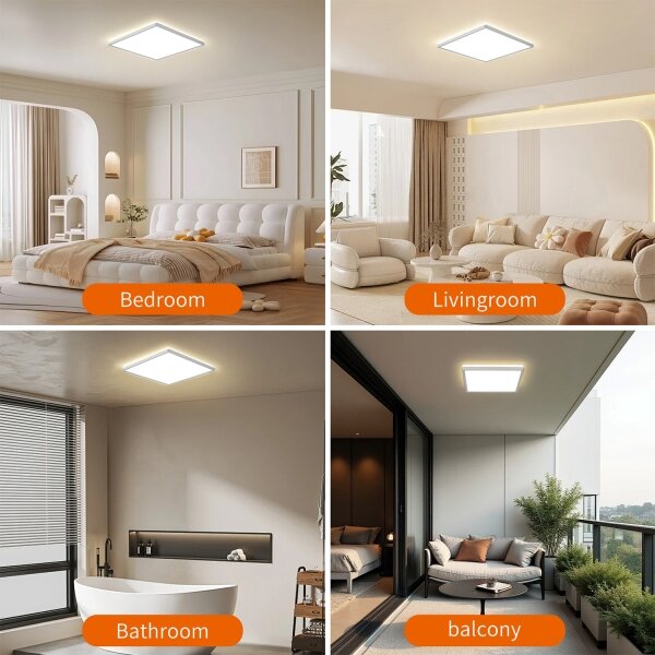 Brilagi - LED Koup. str. svít. ULTRA SLIM LED/24W/230V 42x42 cm stříbrná IP54