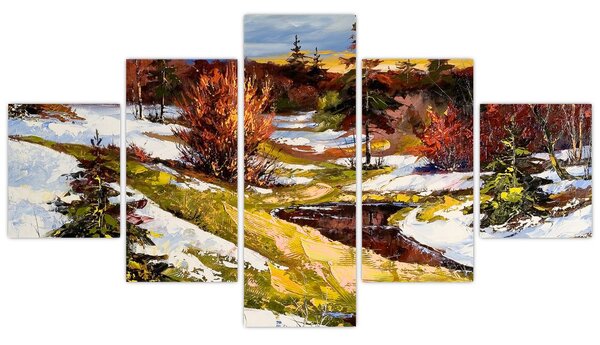 Obraz - Příchod jara (125x70 cm)
