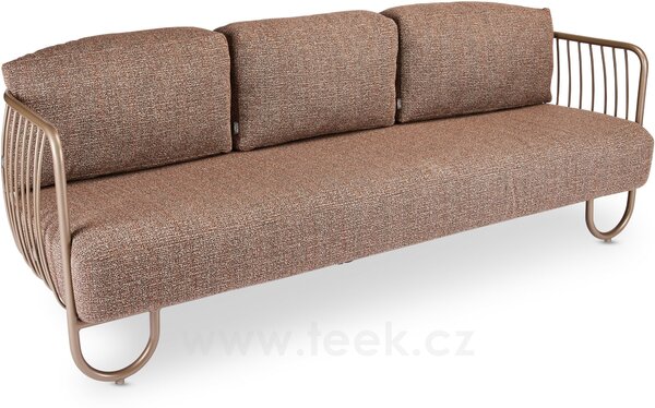 Stern 3-místná pohovka Ila, Stern, 205x73x67 cm, rám lakovaný hliník černý (black matt), venkovní látka barva Mélange grey, rychleschnoucí výplň, včetně krycí plachty